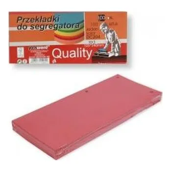 Archivační box Przekładki do segregatora 100szt red