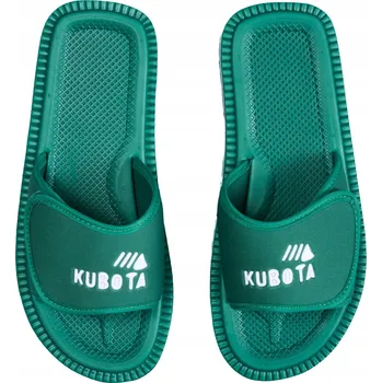 Pánské pantofle Pánské pantofle Kubota na suchý zip, tmavě zelené, velikost 46