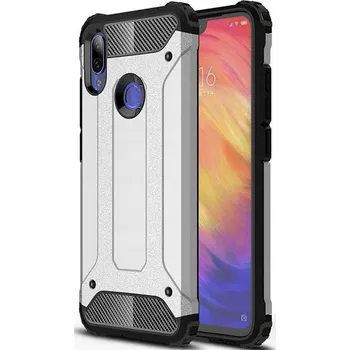 Pouzdro na mobilní telefon Zadní Kryt Pskom pro Xiaomi Redmi Note 7 stříbrná