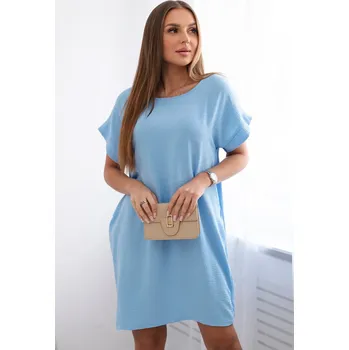 Dámské šaty Kesi Šaty Endy s kapsami Barva: Modrá - světle, Velikost: UNI