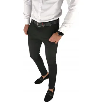 Dámské kalhoty Elegantní černé slim bavlněné kalhoty W33