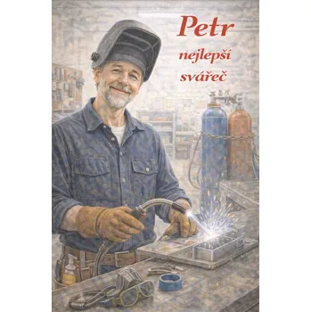 Plechová cedule Cedule - Svářeč - Plast / A5 ( 20x15cm) / 2. Malba olejem