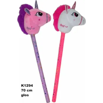 plyšák Jednorožec koník na tyči se zvukem 77 cm Sun-Day