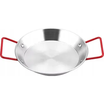 Pánev Pánev s nízkým profilem z nerezové oceli Paella na smažení s úchyty 24 cm