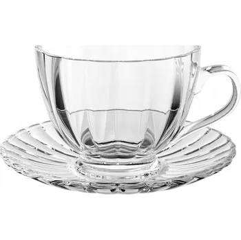 Skleněný Šálek s podšálkem na kávu a čaj Sorrento Florina 250 ml