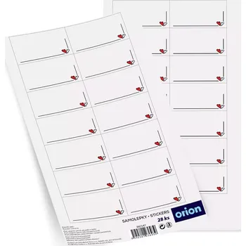 Samolepící etiketa Samolepicí etikety na zavařovací sklenice s motivem srdce, 28 ks