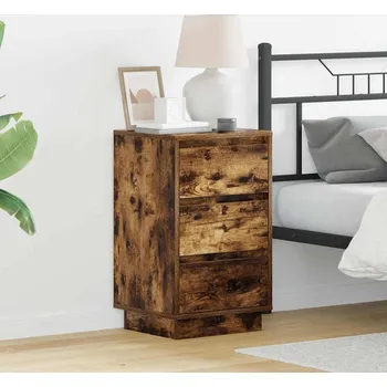 Ložnice Noční skříňka Kouřový dub 39 x 34,5 x 65 cm Kompozitní dřevo