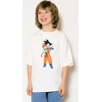 Dětská móda Reserved - Tričko Dragon Ball Z - krémová - 886HR-01X - 886HR-01X-146