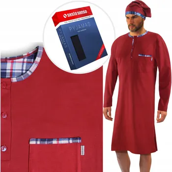 Pánské pyžamo Sesto Senso pánské pyžamo 3113 s dlouhým rukávem, velikost L