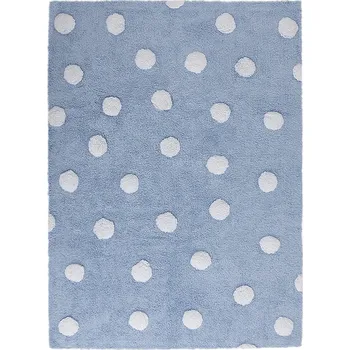 Koberec Lorena Canals Pro zvířata: Pratelný koberec Polka Dots Blue-White Rozměry koberců: 120x160
