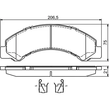 Brzdová destička Sada brzdových destiček, kotoučová brzda FEBI FE16952