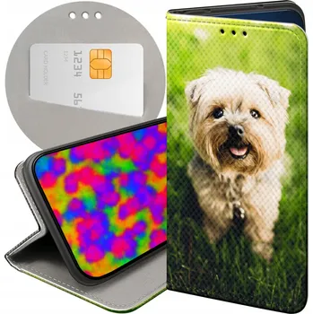 Pouzdro na mobilní telefon Flipové pouzdro Hello Case pro Samsung Galaxy A71, béžové