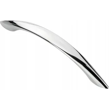 Nábytkové kování KLASICKÝ Nábytková Úchytka OHÝBANÝ CHROM 128mm