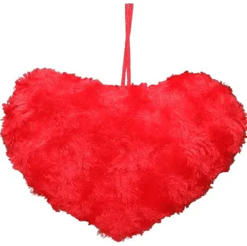 Polštář Červený polštář ve tvaru srdce na Valentýna 18 cm