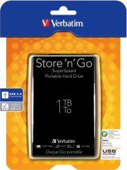 VERBATIM Externí HDD 1TB Store 'n' Go USB 3.0, Black