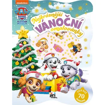 omalovánky Nejkrásnější vánoční omalovánky se samolepkami Tlapková patrola holky