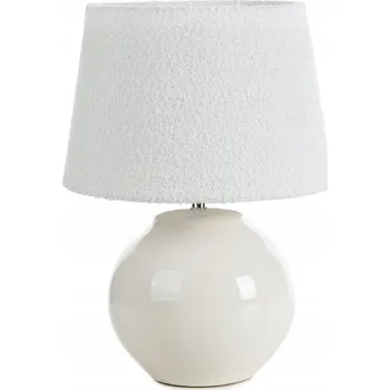 Lampička NOČNÍ LAMPA DO LOŽNICE DEKORATIVNÍ STOLNÍ LAMPA BÍLÁ 37X37X50