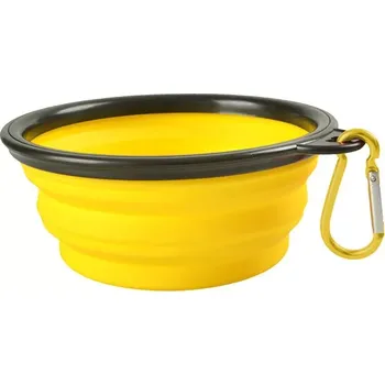 Miska pro psa Skládací cestovní miska pro psa – žlutá