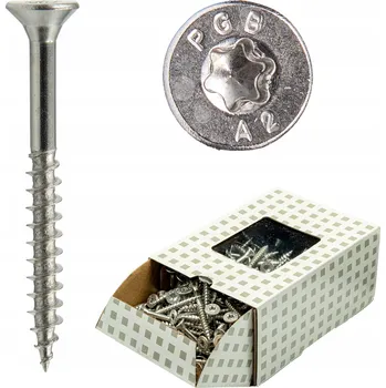 Vrut Vruty do dřeva PGB kuželové 5,0x90mm T25, NEREZOVÁ OCEL A2 200 ks