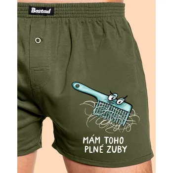 Trenýrky Bastard Plné zuby pánské trenky Khaki