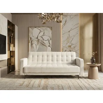 Pohovka Rozkládací pohovka bílé čalounění moderní styl 3místná modulární černé nohy boční područky obývací pokoj Beliani