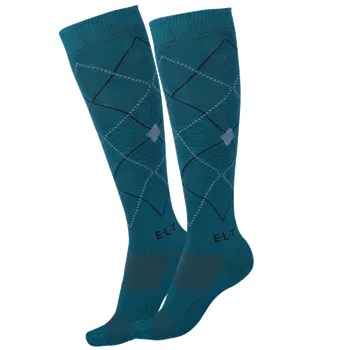 E·L·T Jezdecké podkolenky ELT Argyle Barva: Petrol blue, Velikost: 35-38