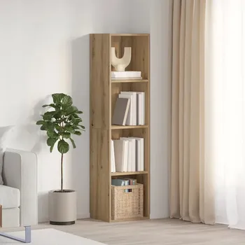 Knihovna Regál VidaXL 36 cm x 143 cm x 30 cm, provedení starý dub