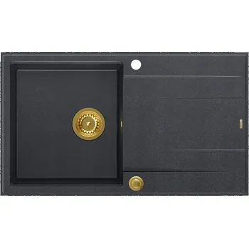 Granitový dřez Jednokomorový granitový dřez Quadron Evan 111, černý