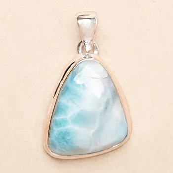 Přívěsek Larimar přívěsek stříbro Ag 925 LOT419 2,6 cm, 9,8 g