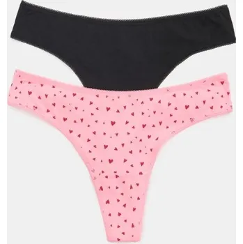 Kalhotky Sinsay - Bavlněná tanga – balení 2 kusy - vícebarevná - 570GV-MLC - 570GV-MLC-XXL