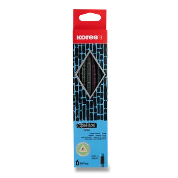 Grafitová tužka Kores Grafitos Style Cracked 92813 6 ks