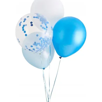 Balónek KAEHA SADA LATEXOVÝCH BALÓNKŮ S KONFETAMI MODRÁ 12 PALCŮ 40 KS