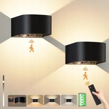 Nástěnné svítidlo FULEN nástěnné lampy se senzorem pohybu, LED nástěnné svítidlo do interiéru, 2 ks