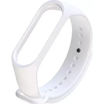 Příslušenství k chytrým hodinkám Silikonový řemínek pro XIAOMI Mi Band 3/4 – bílý