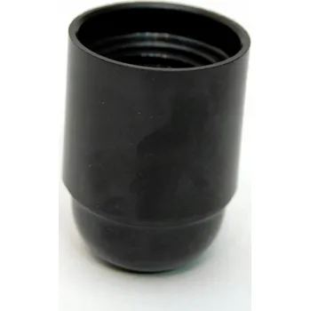 Objímka na žárovku Bakelitová objímka žárovky hladká E27 černá