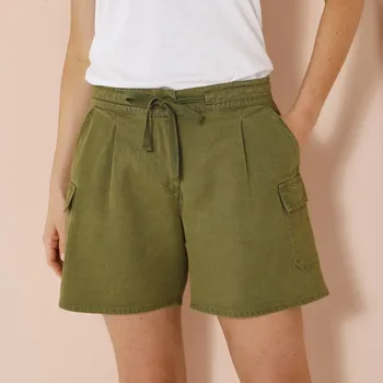 Dámské kraťasy Plátěné cargo šortky khaki 40