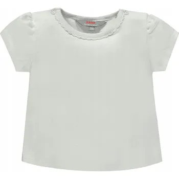 Dívčí kojenecká blůzka s krátkým rukávem bílá Kanz, vel. 80