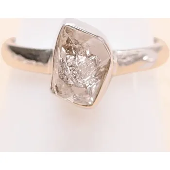 Prsten Herkimer diamant prsten stříbro Ag 925 LOT98 52 mm (US 6), 2,8 g