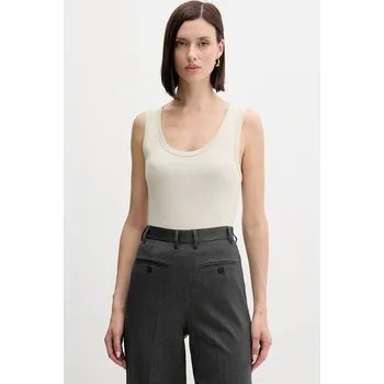 Dámské oblečení Bavlněný top United Colors of Benetton 3GA2DH010 béžová 08X, vel. XS