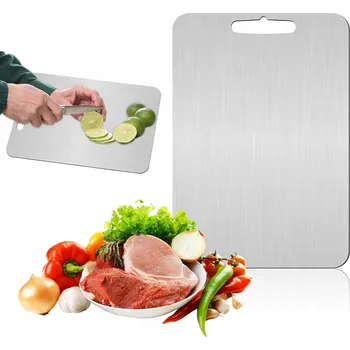 Kuchyňské prkénko PRKÉNKO NA KRÁJENÍ TITANOVÉ PRKÉNKO NA KRÁJENÍ Z NEREZOVÉ OCELI 34x23cm