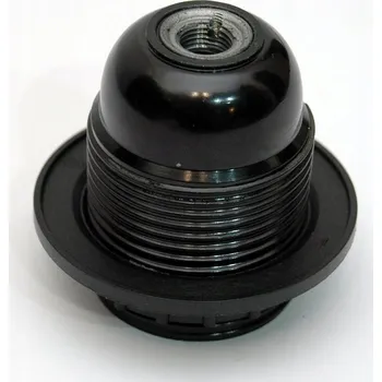 Objímka na žárovku Bakelitová objímka E27 se závitem a límcem