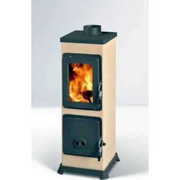 Krbová kamna Bozen B TOP – béžový kouřovod nahoru