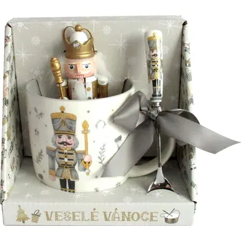 Toro Louskáček vánoční dárkový set hrnek 380 ml + figurka + lžička