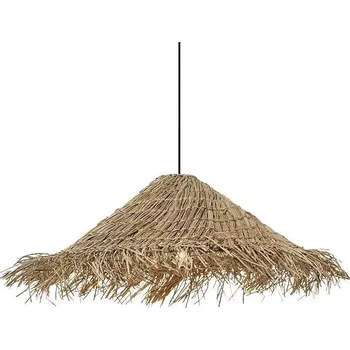 Přírodní ratanové stropní svítidlo ve tvaru slaměného klobouku 40 cm