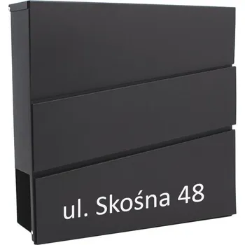 Poštovní schránka Poštovní schránka euroschránka, s vhozem, s přihrádkou na noviny HuW černá