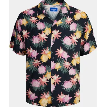 Pánská košile Jack&Jones s krátkým rukávem, volný střih (relaxed), viskóza, velikost S, vícebarevná