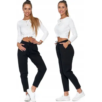 Dámské legíny Dámské tepláky klasického střihu s kapsami černé MORAJ XL