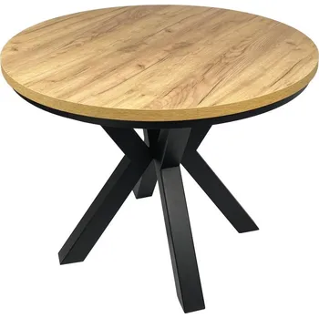 Jídelní stůl Ø100+2x40 JOWISZ Laminát Kulatý Kovové Nohy