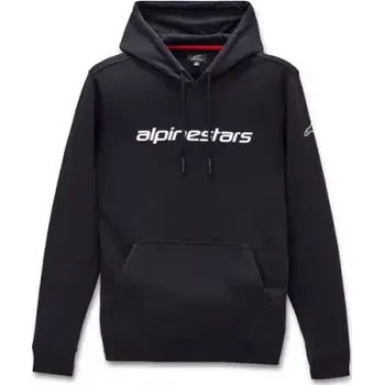 Pánská mikina mikina LINEAR HOODIE, ALPINESTARS (černá/bílá, vel. XL)