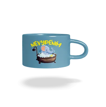 Bastard Nevypěním hrnek makronka Blue Macaron